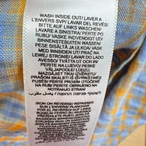 👗 Nobody's Child Womens Fearne Cotton Rachel Blue Orange Plaid Midi Dress Sz. 4 - Picture 12 of 14